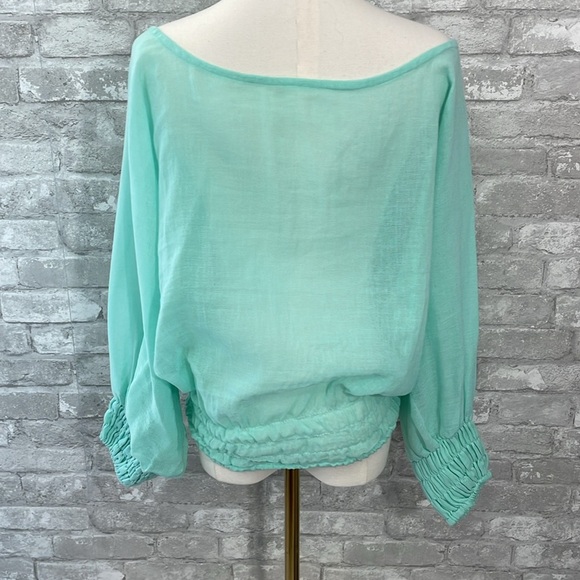 Andi Bagus Green Blouse with Relaxed Boxy Smock fit - Picture 4 of 6